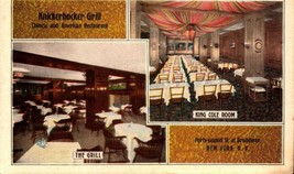 Vintage POSTCARD- Knickerbocker GRILL-CHINESE &amp; American Restaurant, Nyc BK34 - £3.38 GBP