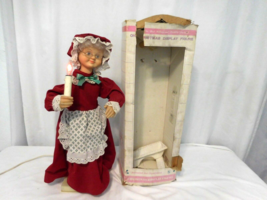 Mrs.Santa Claus Animated Holiday Decoration 24&quot; Tall Lighted Candle Orig... - £22.59 GBP