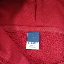 Old Navy Men's Red Cotton Blend Pullover Hoodie Sweatshirt Size Large Chest 50" image 4