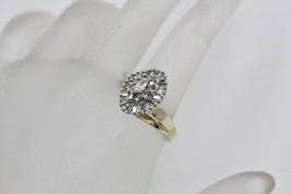 14K Yellow Gold Marquise Cluster design Engagement Ring Baguette Diamonds 7.75 - $555.98