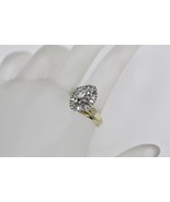 14K Yellow Gold Marquise Cluster design Engagement Ring Baguette Diamond... - $757.11 CAD