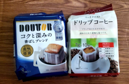 2 PACK DOUTOR KOKU &amp; FUKAMI KOUBASHI BLEND &amp; VALOR SELECTED  COFFEE 10 S... - £23.97 GBP