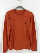 Ralph Lauren Polo Mens T Shirt Size M Orange Cotton Long Sleeve Crew Nec... - £19.61 GBP