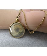 9k Gold Mourning Locket Glass Pendant Blonde Hair 12k Gold Filled Chain ... - $4,685.38 MXN