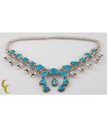 .925 Sterling Silver &amp; Turquoise Native American  Navajo Necklace - $2,416.66 CAD