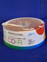 New and Sealed Memorex Cool Colors CD-R 25 Pack 52X 700MB 80min - £9.59 GBP