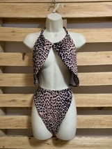 Unbranded Leopard Print Two Piece Bikini Bathing Suit Woman’s Size M KJ Summer - £31.65 GBP