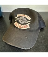 Harley Davidson Snapback Hat Black Mesh Trucker Embroidered - $364.70 MXN