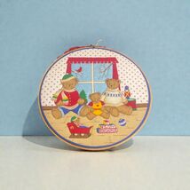 Vintage Cranston VIP Christmas Teddy Bear Hoop Wall Hanging Lace Trim - $21.22