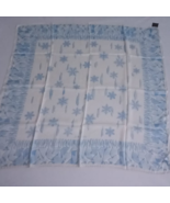 Vintage Escada authentic Silk Scarf blue/creme Square 90 cm - $70.00