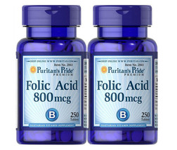 250+250 Tablets Folic Acid 800mcg Strength Healthy Pregnancy Support (Vit. B9) - £15.38 GBP