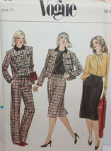 Vogue Sewing Pattern 7810 Misses Jacket Skirt Blouse Pants Size 8 Vintage - $6.23