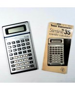 Vintage Texas Instruments Slimline TI-35 Calculator Instruction Book PAR... - $13.26 CAD
