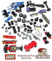 LEGO Lot of 68pcs Car Truck Parts and Tires  used - £15.91 GBP