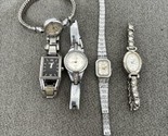 Lot of 5 Silver Tone Women&#39;s &amp; Men&#39;s Gloria Vanderbilt Watches Estate Fi... - $24.75