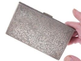 Antique Engraved 800 Silver  case - £205.58 GBP
