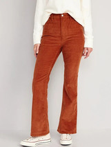 Old Navy Higher High Rise Flare Leg Corduroy Pants Womens 2 Petite Brown NEW - £25.52 GBP