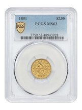 1851 $2.50 PCGS MS63 - $1,222.20