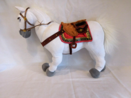 Disney Store 15&quot; MAXIMUS Plush Stuffed TANGLED White Horse Princess Rapunzel - £7.73 GBP