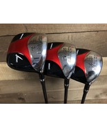 DEMO Mens iDrive Red Square Fairway 3 5 7 Wood Golf Clubs Senior Flex 39-PW1H - $225.35