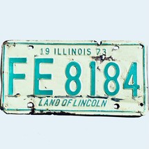 1973 United States Illinois Lincoln Passenger License Plate FE8184 - £13.22 GBP