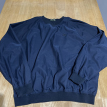 Ivy Crew Mens L  V-Neck Golf Windbreaker Pullover Jacket Blue  Navy - $18.03