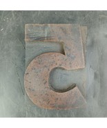 NUMBER 5 FIVES Vtg Wood &amp; Metal Letterpress Print Type Printers Block Cu... - $14.00