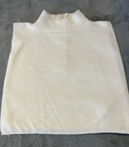 Vintage Baar &amp; Beards Zip up Mock Turtleneck Knit Dickie Winter White OS - $14.85
