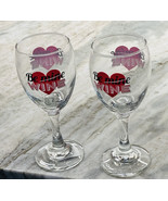 Valentines Wine Glass Be My Wine Heart Valentines Day Stem 10oz Set Of 2... - $30.21 CAD