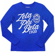 Zeta Phi Beta M3 Long Sleeve Tee Royal Blue - £31.97 GBP