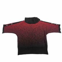 Adrienne Vittadini Womens Red Black Ombre Pullover Sweater 3/4 Sleeves L... - $13.02