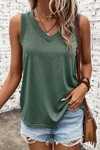 V-Neck Wide Strap Tank - $28.01