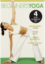 GAIAM Beginner&#39;s Yoga [4 DVD Set] Beginner Yoga, Mix Stretch, Firm &amp; Flex - £5.48 GBP
