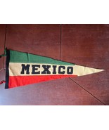 Vintage Old Antique Mexican MEXICO Pennant Flag Felt 20&quot; Souvenir from 1... - €81,18 EUR