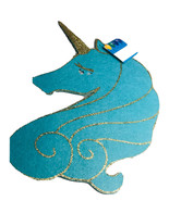 Ship N 24 Hours. New-Girls Turquoise Unicorn 2 Felt Shape:12in x13.5in - €12,99 EUR
