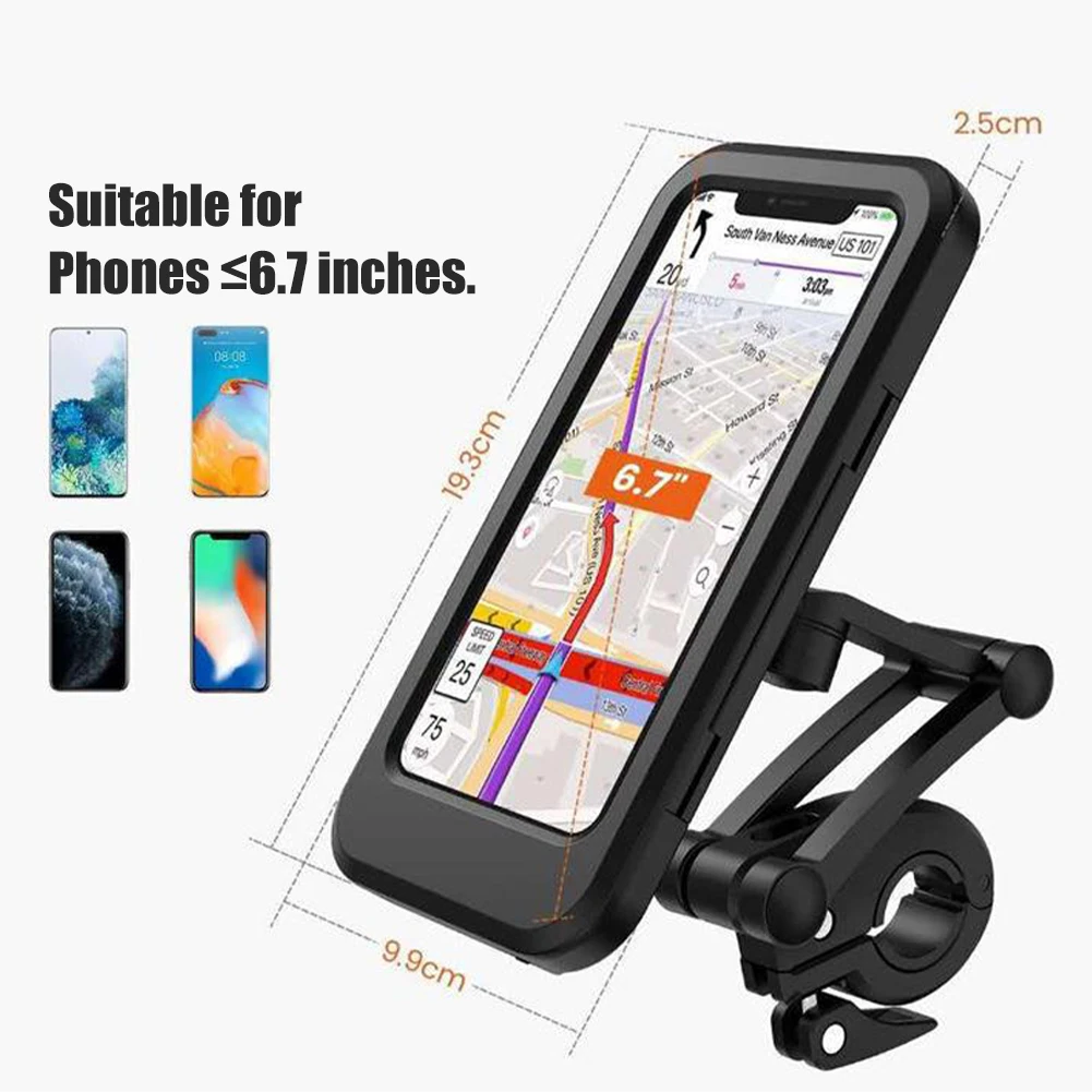 Universal Motorcycle Phone Mount Waterproof Hard Shell Phone Case Holder 360¡ã - £17.34 GBP
