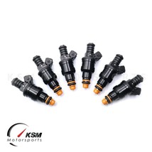 Set 6 X 750cc 70LB Fuel Injectors Wide Fit Bosch For Bmw Audi Ford Gmc Buick E85 - $243.99