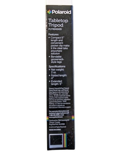 Polaroid Tabletop Tripod For Compact DigitaL Cameras & Camcorders, Black Item image 5