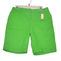 Jones New York Vibrant Green Cotton Stretch Long Shorts Size 8P - $27.36