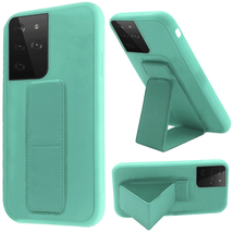 For Samsung S21 Ultra 7.1&quot; Foldable Magnetic Kickstand Case Cover TEAL - £6.44 GBP