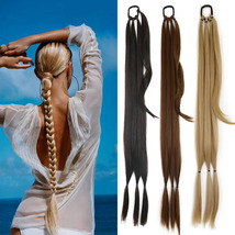 Ponytail Extensions Synthetic Boxing Braids Ponytail Hair Rope For Women High  - £15.72 GBP