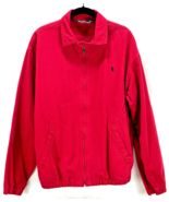 Vintage Polo Ralph Lauren Mens Medium Harrington Full Zip Soft Shell Red... - £39.65 GBP