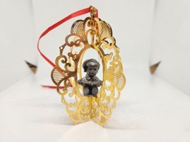 Gold tone And Pewter 3d Ornament Boy Reading - £6.26 GBP