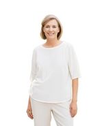 Women Top Alfani Women Linen Blend 3/4 Sleeve Top Size Small Ivory - $24.73