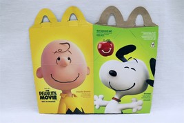 ORIGINAL Vintage 2015 McDonald&#39;s Peanuts Happy Meal Box Charlie Brown Sn... - £11.60 GBP