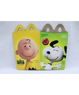 ORIGINAL Vintage 2015 McDonald&#39;s Peanuts Happy Meal Box Charlie Brown Sn... - £11.60 GBP