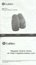 Labtec Spin 75 Printed Owners Manual speakers 2 pages english 2 french 2... - $21.95
