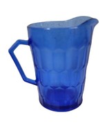 VTG 1940&#39;s Hazel Atlas Aurora Cobalt Blue Milk Pitcher Depression Glass - £9.83 GBP