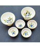 Vintage Williams Sonoma 6 Ceramiche Bowls Olive Hand Painted ITALY Pottery - £46.11 GBP