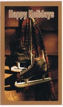 Sportsnet Magazine Postcard Happy Holidays Hanging Skates - $1.97